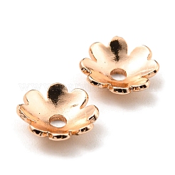 Rack Plating Brass Bead Cap&nbsp;KK-F856-02A-RG