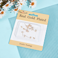 10pcs Brass Ball Stud Earring Findings&nbsp;KK-BBC0011-13