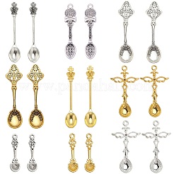 36pcs 9 style Tibetan Style Alloy Pendants&nbsp;TIBEP-SC0002-42