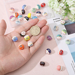 30Pcs 15 Colors Handmade Porcelain Beads&nbsp;PORC-CA0001-21