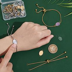 DIY Blank Oval Link Bracelet Making Kit&nbsp;DIY-UN0005-28