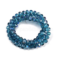 Electroplate Transparent Glass Beads Strands&nbsp;EGLA-B011-08A-HR01