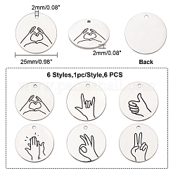 316 Surgical Stainless Steel Pendants&nbsp;STAS-FH0001-30P