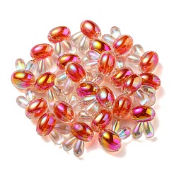 UV Plating Rainbow Iridescent Acrylic Beads&nbsp;X1-PACR-E001-05D