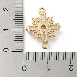 Brass Pave Clear Cubic Zirconia Connector Charms&nbsp;KK-G478-02F-KCG