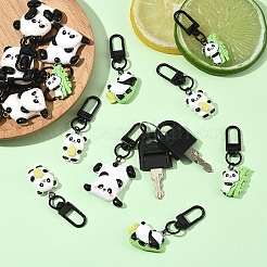 15Pcs 5 Styles Panda Resin Pendant Decorations&nbsp;HJEW-YW00210