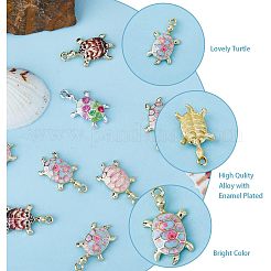 24Pcs 6 Colors Alloy Enamel Pendants&nbsp;FIND-FH0005-69