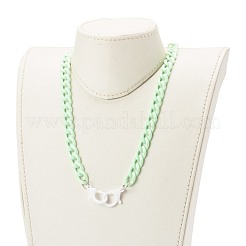 Personalized Acrylic Curb Chain Necklaces&nbsp;NJEW-JN03515-01