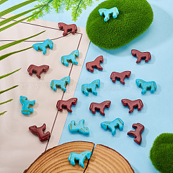 20Pcs 2 Colors Synthetic Turquoise Dyed Horse Beads&nbsp;G-TA0003-18C