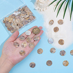 120Pcs Natural Akoya Shell Pendants&nbsp;SHEL-ME0001-01