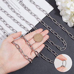 2Pcs 2 Style 304 Stainless Steel Cable Chain&nbsp;STAS-GA0001-06