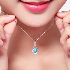 Exquisite Teardrop Brass Cubic Zirconia Pendant&nbsp;ZIRC-EE0001-001P