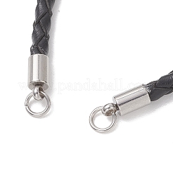3MM Round Braided Leather Bracelet Making&nbsp;AJEW-JB01541-01