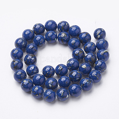 Assembled Synthetic Turquoise and Shell Beads Strands&nbsp;G-S212-12mm-10