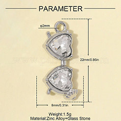 Zinc Alloy with Glass Pendants&nbsp;GL-OY001-09P