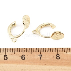 Brass Clip-on Earring Findings&nbsp;KK-K371-27A-G
