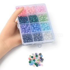 840Pcs 12 Colors Baking Paint Crackle Glass Bead Strands&nbsp;DGLA-YW0001-10