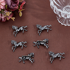 6Pcs Horse Alloy Brooch&nbsp;JEWB-PH0001-54B