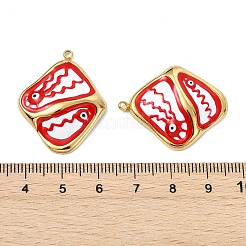 304 Stainless Steel Enamel Pendants&nbsp;STAS-T076-06G-03