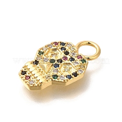 Brass Cubic Zirconia Pendants&nbsp;KK-M295-12G
