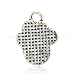 Antique Silver Alloy Enamel Dog Paw Print Pendants&nbsp;LS-ENAM-M023-04