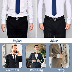 2Pairs 2 Styles Polyester & Rubber Shirt Stays for Men&nbsp;AJEW-GA0010-15