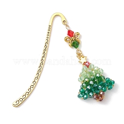 Glass Christmas Tree Charms Bookmarks&nbsp;AJEW-MZ00006