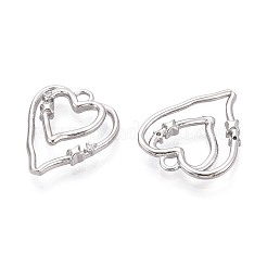 Brass Micro Pave Cubic Zirconia Pendants&nbsp;KK-T073-35P