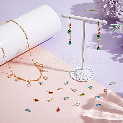 48Pcs 6 Colors Glass Charms&nbsp;KK-PH0010-45