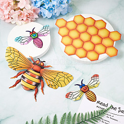 3D Iron Bee & Honeycomb Ornaments&nbsp;CF-TAC0001-19