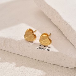 201 Stainless Steel 3D Heart Stud Earrings for Women&nbsp;GB5013