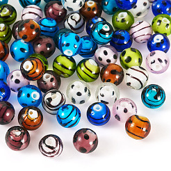 64Pcs 16 Styles Handmade Lampwork Beads&nbsp;LAMP-TA0001-59B