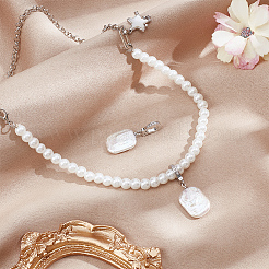 Natural Freshwater Pearl Pendants&nbsp;PEAR-WH0011-003P