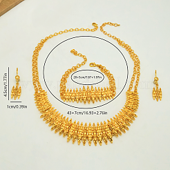 Vintage Alloy Spiked Fringe Bracelet & Necklace & Earrings Set for Women&nbsp;IV1181
