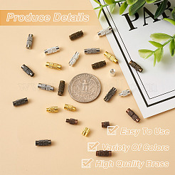 120Sets 6 Styles Column Brass Screw Clasps&nbsp;KK-KS0001-22