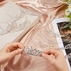 12Pcs 12 Styles Alloy Rhinestone Hair Bands&nbsp;OHAR-HS0001-05