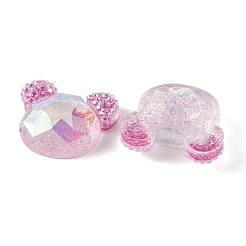 Transparent Epoxy Resin Bear Head Decoden Cabochons&nbsp;CRES-M034-03B