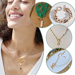 80Pcs 10 Styles Tibetan Style Alloy Toggle Clasps&nbsp;FIND-PH0023-32