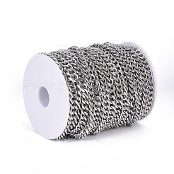 Tarnish Resistant 304 Stainless Steel Cuban Link Chains&nbsp;CHS-P003-24C