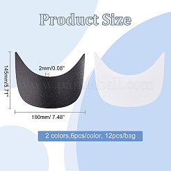 12Pcs 2 Colors PE Plastic Hat Brims&nbsp;DIY-BC0008-99