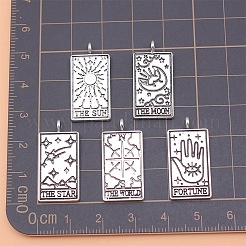 5Pcs 5 Style Tibetan Style Alloy Pendants&nbsp;PW-WG23267-01