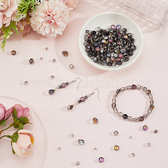 114Pcs Transparent Electroplate Glass Beads&nbsp;GLAA-PA0001-17D