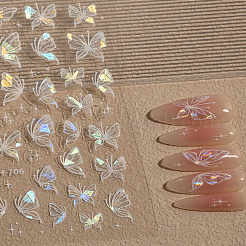 3Pcs 3 Colors Butterfly Nail Art Stickers&nbsp;MRMJ-LP0002-90