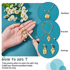 30Pcs 6 Style 304 Stainless Steel Pendant&nbsp;STAS-SZ0002-70G