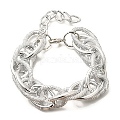 Punk & Hiphop Style Alloy Rolo Chains Link Bracelets for Women Men&nbsp;BJEW-K270-01P