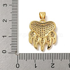 Brass Micro Pave Cubic Zirconia Pendants&nbsp;KK-N254-126G