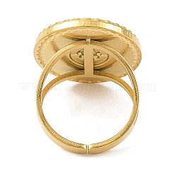Ion Plating(IP) 304 Stainless Steel Enamel Open Cuff Rings for Women&nbsp;RJEW-F166-58G-01
