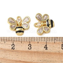 Brass Micro Pave Cubic Zirconia Pendants&nbsp;KK-P290-32G