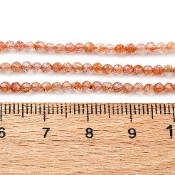 Natural Gold Sunstone Beads Strands&nbsp;G-B142-A02-2mm