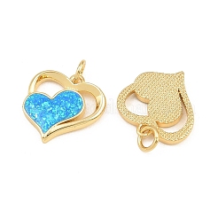 Brass & Synthetic Opal Pendants&nbsp;RE-CBA56CE-09G-01
